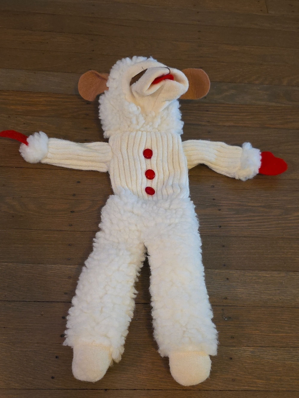 Lamb Chop Vintage 1993 Hand Puppet-Plush White Lamb